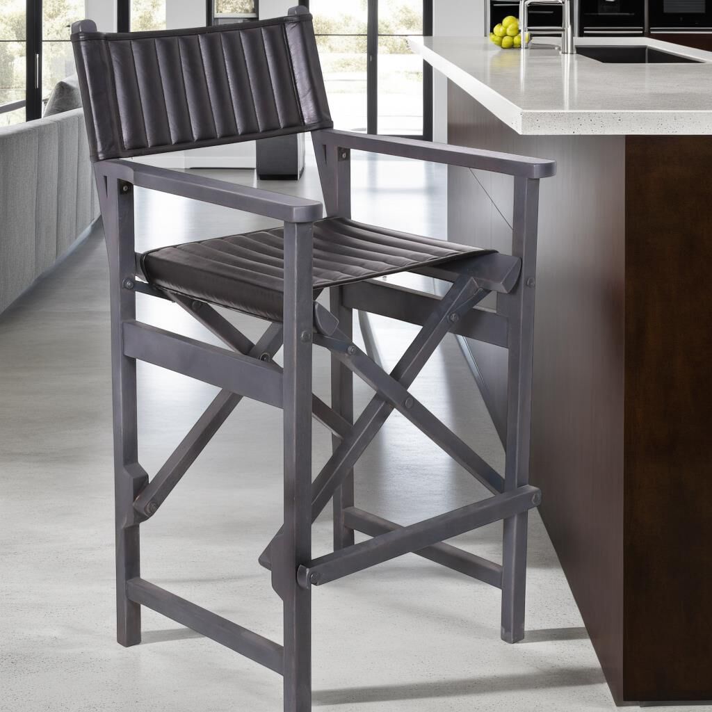 Carter 42.5 inch Black Bar Stool